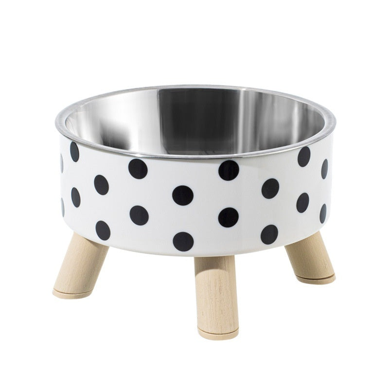 Pet Bowl Non-slip Square Bowl Large Capacity Dog Food Bowl Stainless Steel