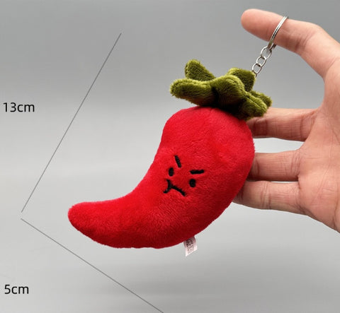 Funny Vegetable Series Onion Ginger And Garlic Pendant Brocoli Keychain