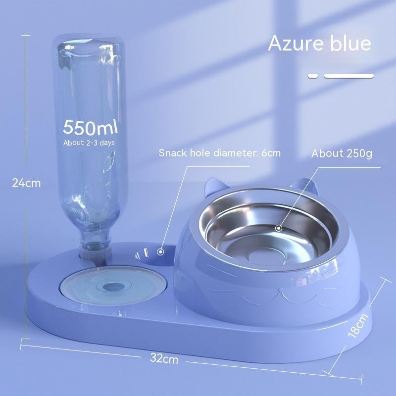 Cat Bowl Double Bowl Automatic Drinking Water Rice Basin