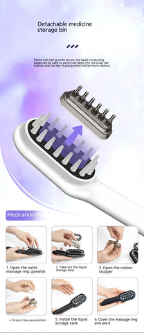 Scalp Medicine Feeder Care Massage Blue Light Red Light Hair Growth Tonic Import Comb