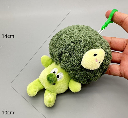 Funny Vegetable Series Onion Ginger And Garlic Pendant Brocoli Keychain