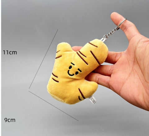 Funny Vegetable Series Onion Ginger And Garlic Pendant Brocoli Keychain